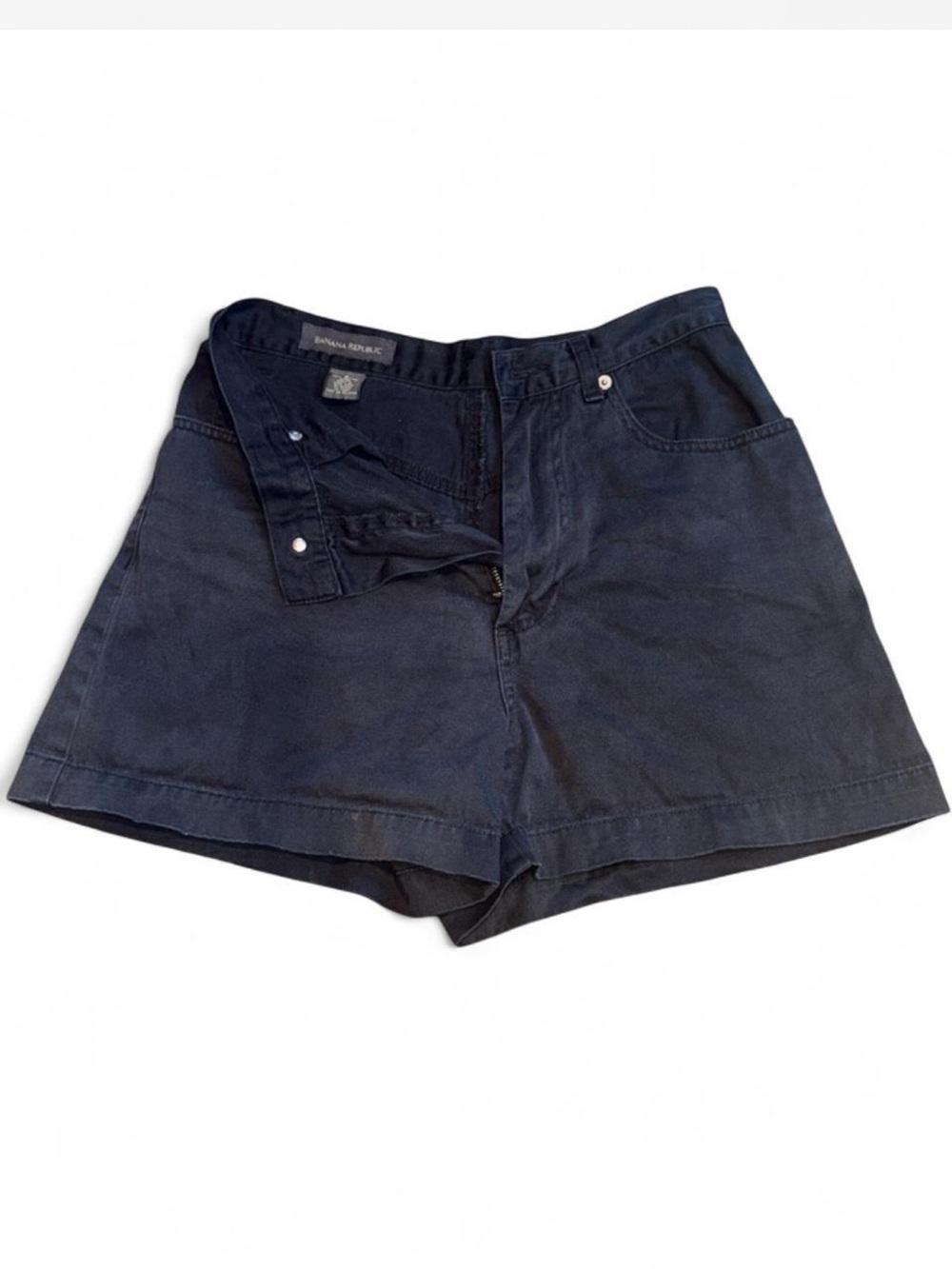 Vintage Banana Republic Black High-Waist Shorts